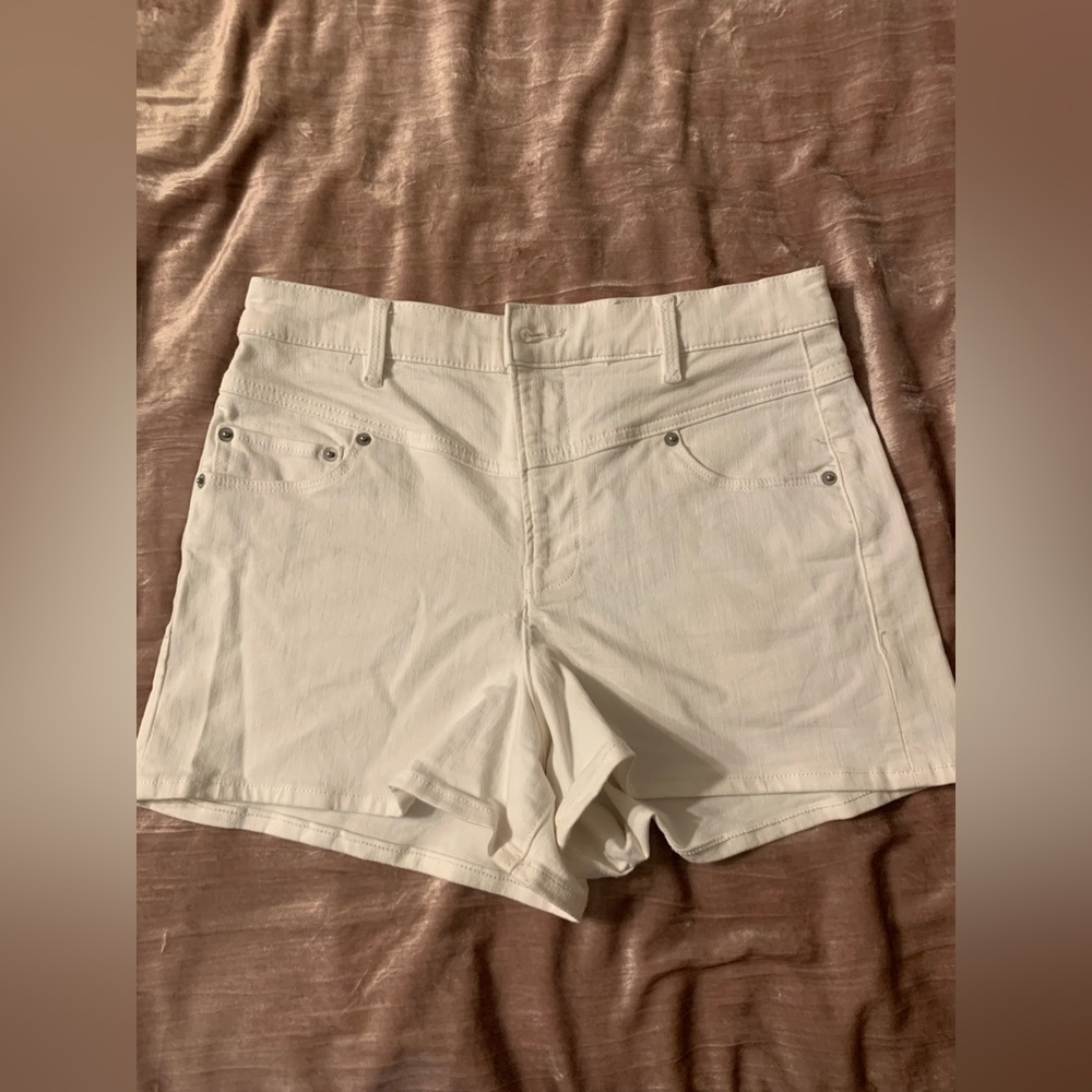 White Blue Jean Shorts